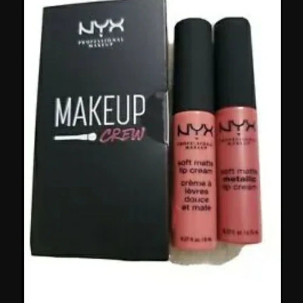 CALIFORNIA NYX DISCONTINUED Makeup Crew 2pc Matte & Metallic Lip Set NWT